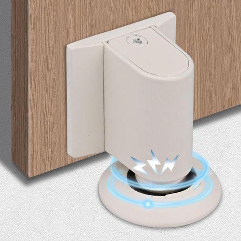 Magnétique Cale Porte Bloc Porte, Butee de Porte Stop Porte, Arret de Porte Arrêt de Porte en Métal, Magnétique en Métal Butée de Porte, Butée de Porte Magnétique Solide Avec Adhésif et Vis (4D-04)