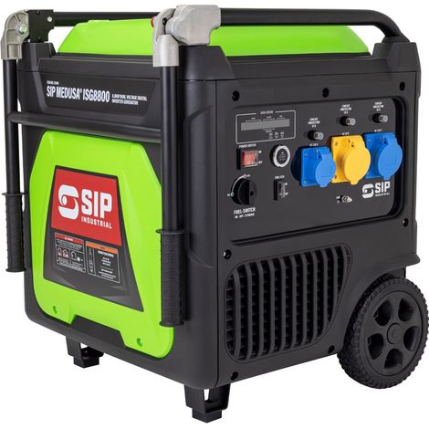 SIP MEDUSA ISG8800 8.8kW Dual Voltage Digital Inverter Generator - L66.5 x W64 x H75.5 cm