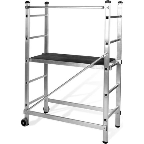 Alluminio VITO Ponteggio multiuso Altezza di lavoro 3 m Piattaforma 110 x 40 cm