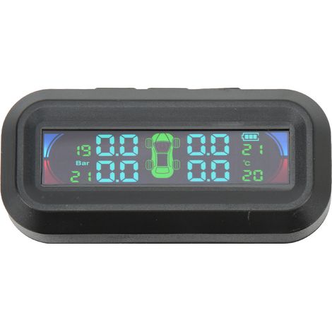Système de surveillance de pression des pneus sans fil solaire écran LCD TPMS pour camion poids lourd voiture particulière remorque camping-car 5V CC (1/5)