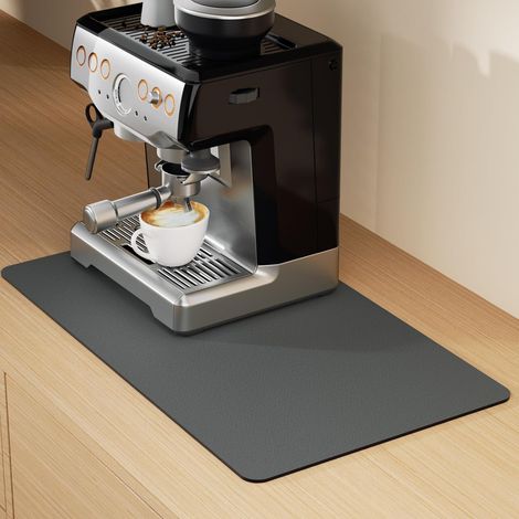 Tapis Égouttoir Vaisselle, Gris Foncé, 60×40 CM, Pour Cuisine, Machine à Café, Bar (1/5)