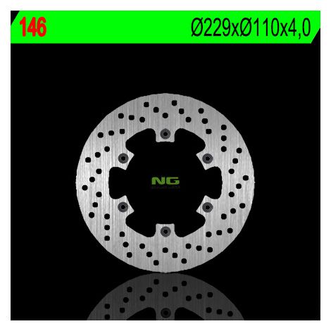 Disco de freno trasero de 229 mm para Cagiva Mito 125 '90-'10, Raptor y Supercity.
