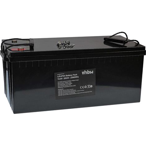 vhbw Leisure Vehicle Battery For Caravan, Boat, Camping, Motorhome (200 Ah, 12.8 V, LiFePO4)