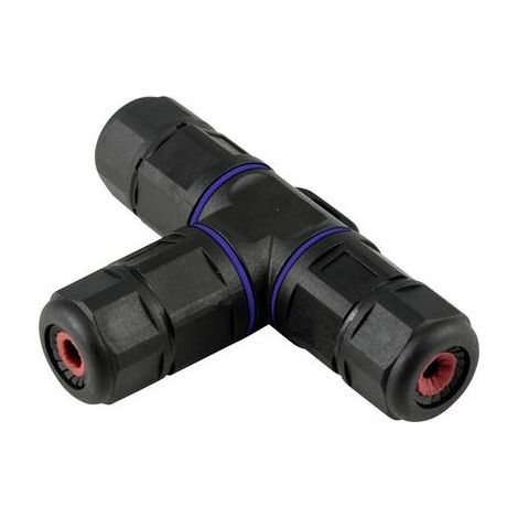 Heitronic 45609 conector de cable impermeable negro IP68