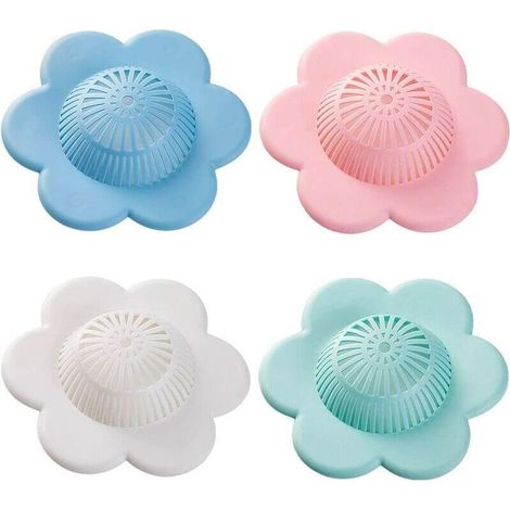 YMYNY Accessoires d'évier en forme de fleur pour évier de cuisine, filtre de vidange, drain de sol de salle de bain, lot de 4 (1/5)