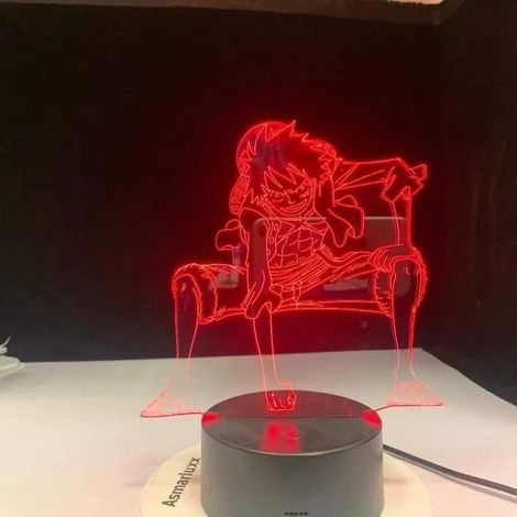 3D Led Vision Creative Anime Luffy Style Night Light USB One Piece Lampe de Table 7 Changement de Couleur Décoration de La Maison (1/4)