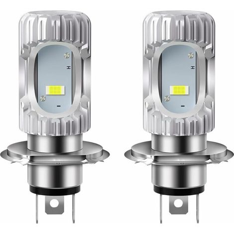 2er-Pack HS1 H4 Motorrad-Scheinwerferlampen CSP 1860 SMD PX43t 35/35W Fern-/Abblendlicht 2000LM 6500K DC 9-80V