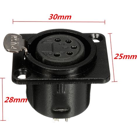Connecteur XLR 5 broches doré pour enceinte professionnelle (1/5)
