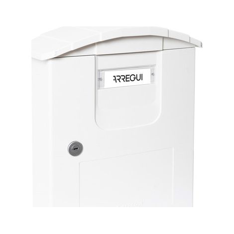 ARREGUI Costa E5301 Buzón Exterior de Plástico de Gran Resistencia, Tamaño M (DIN A4 y Revistas), Buzón de Pared Mediano, Buzón de Correo Antilluvia, Anticorrosivo, Fácil de Instalar, Blanco (1/5)