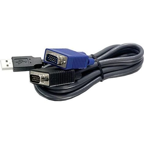 Trendnet 2.8m USB/VGA KVM Tastatur/Video/Maus (KVM)-Kabel Schwarz 2,8 m (1/5)