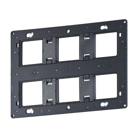 Legrand – Support Batibox 2x6-8 modules – Fixation par vis pour montage sur mur – Compatible avec interrupteurs et prises – Pour installations électriques professionnelles (1/10)