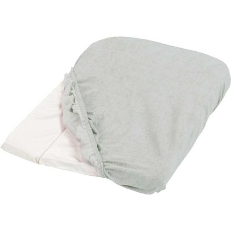 TINÉO - TINÉO - Lot 2 Housses Matelas a Langer, Matiere Éponge, Coins Élastiqués, Fabriqué En Europe, 75x50cm (Gris clair)