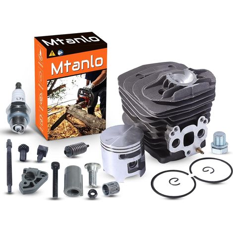Kit piston-cylindre 51 mm pour Husqvarna 575 575XP 570 tronçonneuse, Régleur 537254102, Kit piston-cylindre, Bujie d'allumage, Bouchon de cylindre, Roulement à aiguilles, Attrape-chaîne, Régleur de ch (1/5)