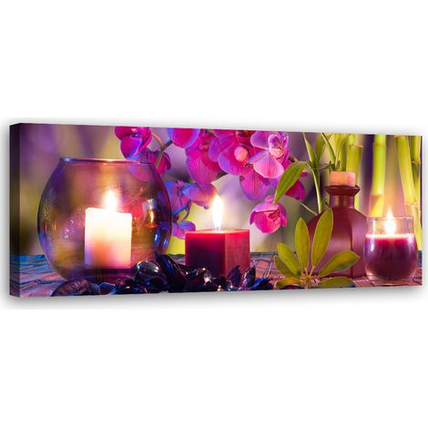 Tableau sur toile Spa Zen Orchidée 90x30 (1/5)