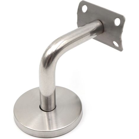 Support Main Courante Inox 304 pour Rampe Escalier Support Mural Rampe Bois Argent (4 Pièces)