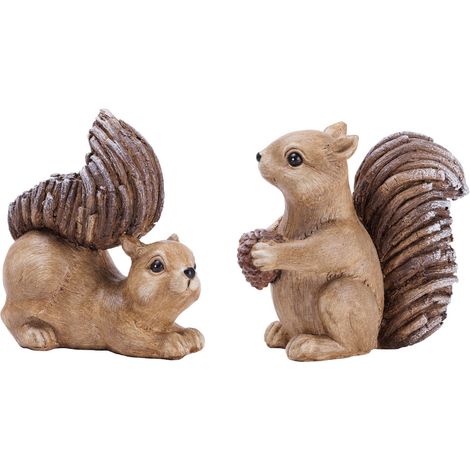 TrendLine Dekofigur Eichhörnchen Terracotta 16,5 x 15,5 cm braun Dekofigur