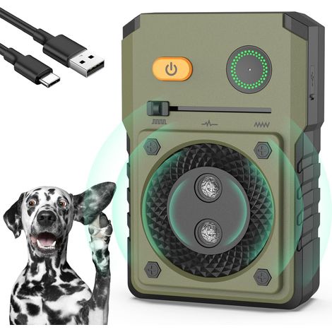 Appareil anti-aboiement à ultrasons rechargeable pour intérieur et extérieur, 3 fréquences réglables, portée 15 m, IPX4 (1/5)