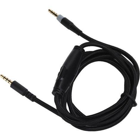 Câble audio 3.5mm mâle-mâle 1.5m pour casque Alpha et Skyline, fil noir de connexion stéréo (1/5)