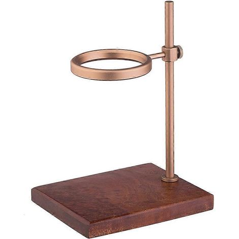 Support à café manuel avec porte-filtre réglable et base en bois. (1/5)