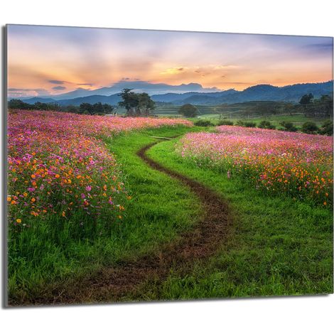 Placa protectora de vidrio para estufa 60x52 Montañas (1/5)