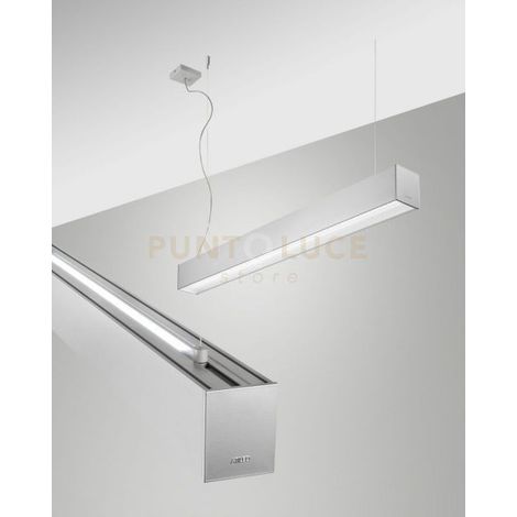 TURNER SOSPENSIONE A DOPPIA EMISSIONE ALLUMINIO 29W+15W 4000K 3570+1440LM PRISMATIC 100CM
