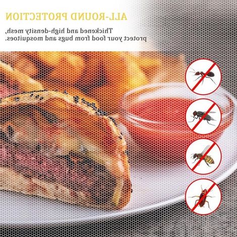 Dailygoods - Coperture per alimenti 3 pezzi - Ombrellone pieghevole - Protezione per alimenti - Rete - Protezione dagli insetti - 32 x 32 cm - Tenda per alimenti (1/4)