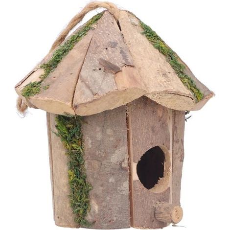 VINGVO nid d\'oiseau Maison d\'oiseau innovante suspendue en bois petite maison d\'oiseau exquise pour jardin extérieur (1/4)