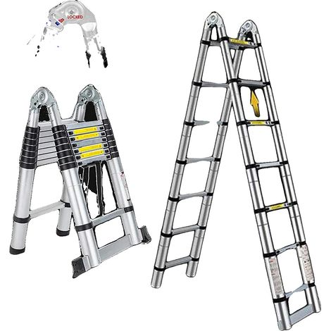Échelle télescopique, Design multi-usages, Légère et portable, 5M-2.5M+2.5M (1/5)