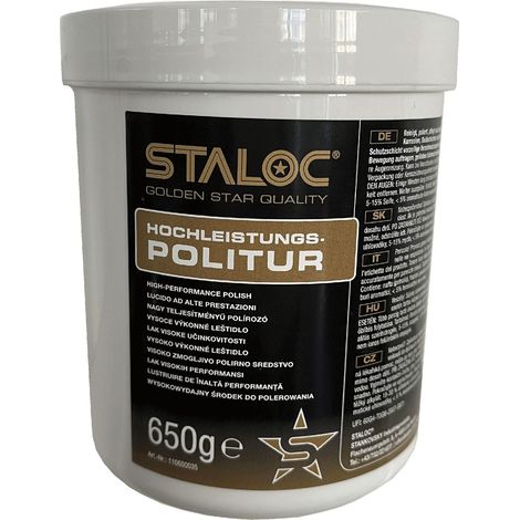Staloc 5in1 Hochleistungspolitur - Politur für Metall, Kunststoff, Glas, Fliesen und Emaille, 650g (1/4)