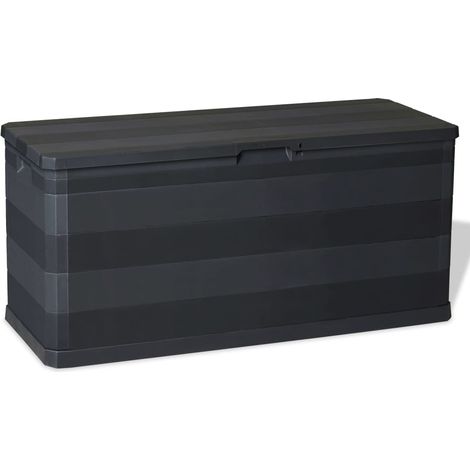 Garden Storage Box Black 117x45x56 cm vidaXL
