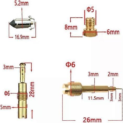 kigbf-Honda XL600V TRANSALP PD06 Carburetor Repair Kit V-Type Cylinder XL600 Carb Float Aircut Parts