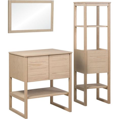 ATOLL Mobiletto semplice + Specchio + Colonna
