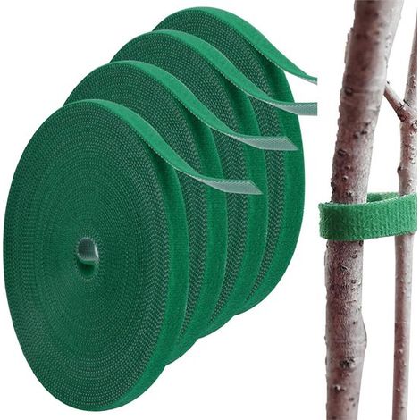 Rollen 10 mm x 10 m dickes, wiederverwendbares Klettband mit Haken zur Pflanzenbefestigung (1/5)