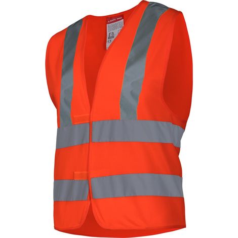 Gilet di segnalazione 4 strisce, arancione, "3XL", CE,lahti
