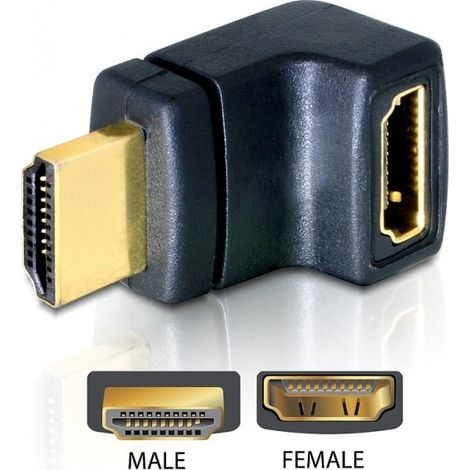 Delock Video- / Audio-Adapter - HDMI - HDMI, 19-polig (M) - HDMI, 19-polig (W) - ( HDMI 1.3 )
