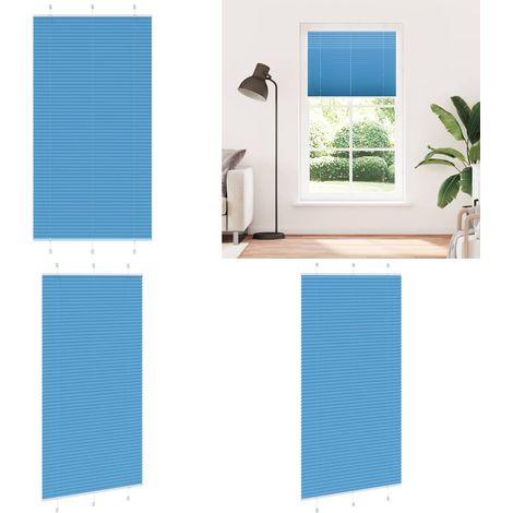 vidaXL Store plissé bleu 110x200 cm largeur du tissu 109,4cm polyester (1/5)