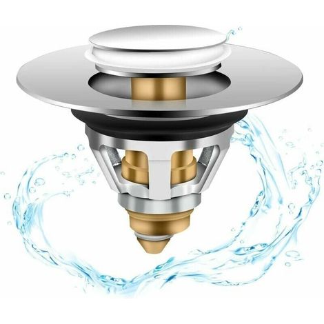 Universal Bathroom Sink Stopper, Anti-Blocking Drain Strainer, for Kitchen Sinks, Bathroom Basin Drain Hole, Suitable for Inner Diameter 34mm-37mm MUMU (1/4)