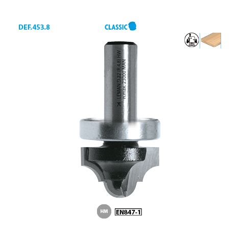 MECHE POUR MOULURES D22 R1=4,8/R2=4,8 Q8/RLT SUP. HM (1/2)