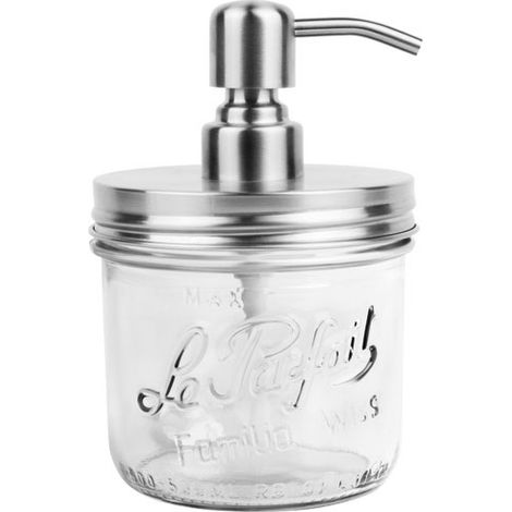 DISTRIBUTEUR POMPE À SAVON INOX AVEC BOCAL FAMILIA WISS 500 ML LE PARFAIT 1261963 (1/2)
