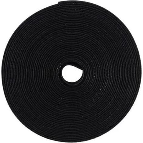 Cable ties, reusable and versatile cable ties for cable management, 5 m x 1.2 cm, black (1/4)