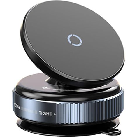 Compatible avec iPhone, tous les smartphones & MagSafe - Support magnétique à ventouse pour voiture, 360° réglable, compatible avec gym/miroir (1/5)