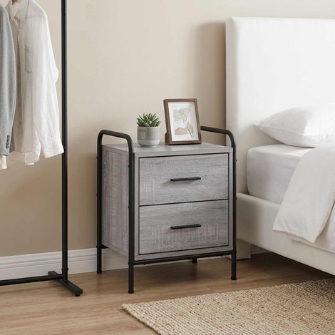 vidaXL Bedside Cabinet Grey Sonoma 40 x 30 x 50 cm Engineered Wood (1/5)