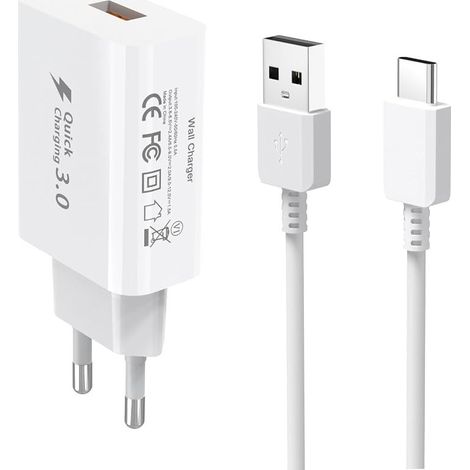 Chargeur Type C Rapide, Fast Charging Câble pour Samsung Galaxy A12 5G A13 A14 A15 A16 A05S A04S A34 A23 A53 A55 A33 A35 A26 S25 S24 S23 S22 S21 Adaptateur 2m USB C Cordon pour téléphones Portables (1/5)