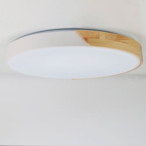 Plafón LED KUMO Ø50cm 40W blanco madera CCT (1/5)