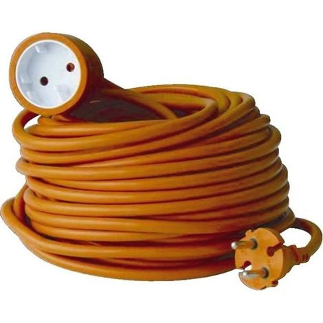 Prolongateur jardin avec clapet 16A, Longueur 25M, Orange