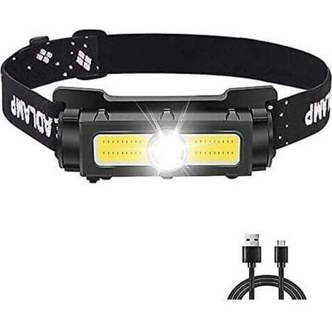 AIPERQ Lampe Frontale Puissante 1000 Lumens,Lampe Frontale LED Rechargeable avec Lumière Rouge Blanche et Aimant Amovible Torche Frontale 7 modes pour la Course, le Camping, la Pêche [Classe énergétiq (1/4)