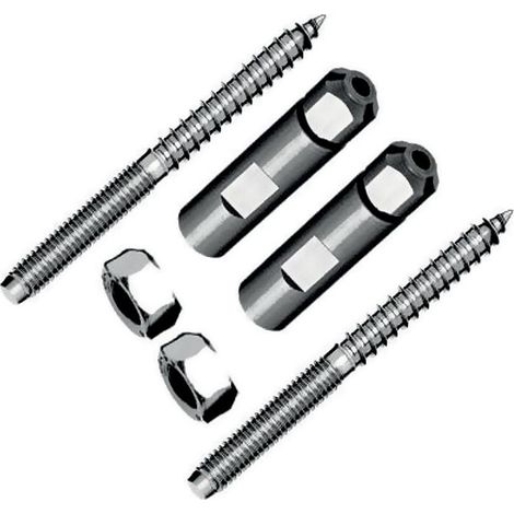 Kit de pose pour support bois - pour câble Ø 6 mm - inox 316 - non traversant - droit et orientable - DESIGN PRODUCTION (1/4)