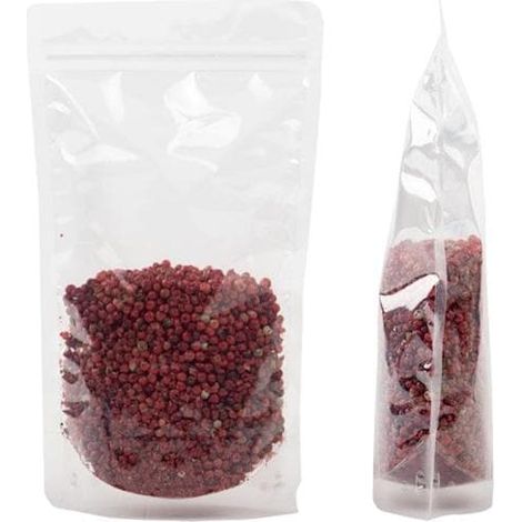 10pcs Resealable Zip Bags, Zipbags - Tea Bags/Spice Bags Transparent 8.5 x 5.0 x 14cm (100ml / 50g) (1/5)