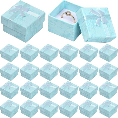 24 petites boîtes à bijoux (4 x 4 x 3 cm), boîtes à bagues, boîte C (1/5)