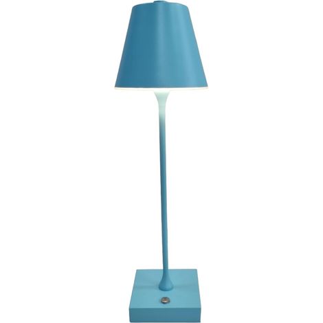 Lampada led da tavolo touch con batteria ricaricabile usb con 3 tonalità di colore dimmerabile Celeste
